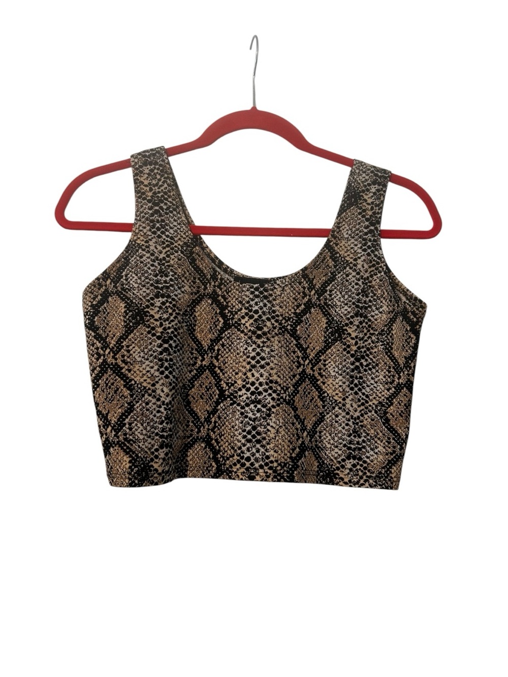 Vintage NY Invasion snakeskin print cropped tank top Size M